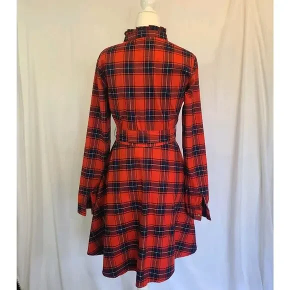 New Kiel James Patrick Cozy Cabin Cotton Flannel Dress S